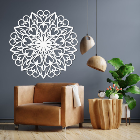 Decor de perete din lemn pentru camera de zi