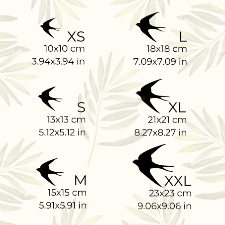 Decorațiuni de perete - rândunele, păsări zburătoare din lemn, artă inspirată din natură - HEJNO