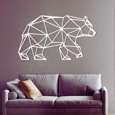 Urs geometric din lemn pentru decorațiuni de perete - URSUS