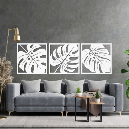 Decorațiune de perete din lemn monstera Decorațiune de perete din lemn monstera