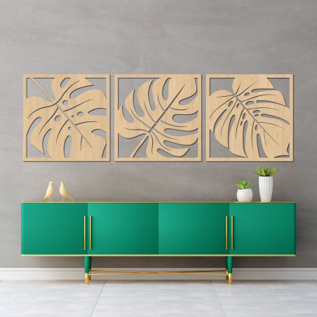 Decorațiune murală naturală cu monstera - SELERE