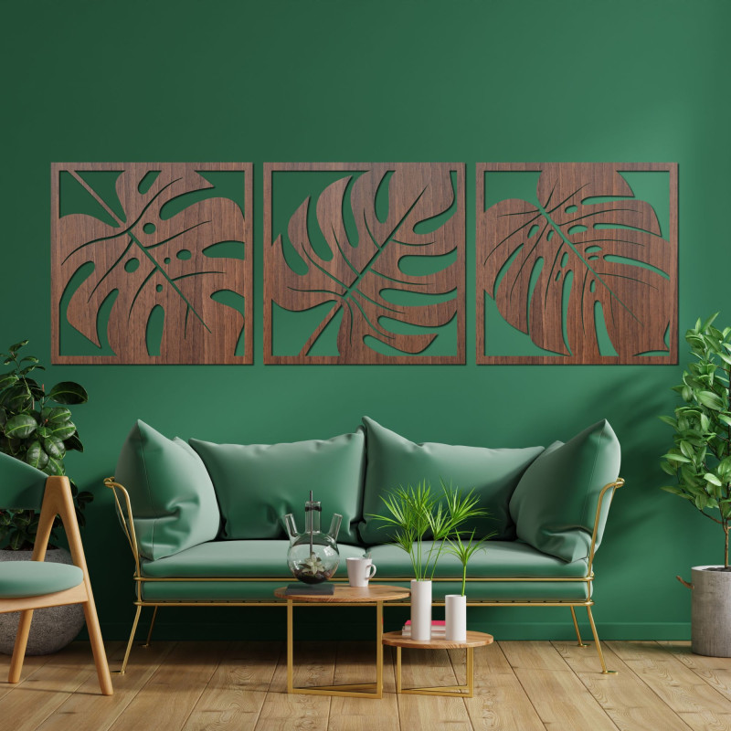 Decorațiune murală naturală cu monstera - SELERE