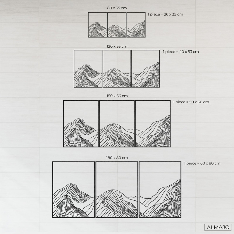 Pictura din lemn panorama muntelui - WILRED