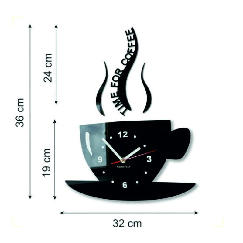 Dimensiunile ceasului de perete X-momo. Ceas de perete de design realizat din PMMA