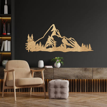 Decor de perete din lemn Munți maiestuoși - MAGNUS Decor de perete din lemn Munți maiestuoși - MAGNUS