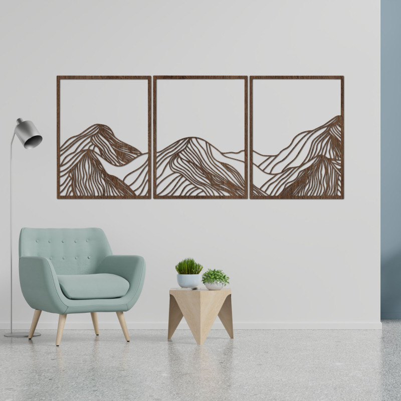 Munți decor elegant din lemn - MAUTANIS