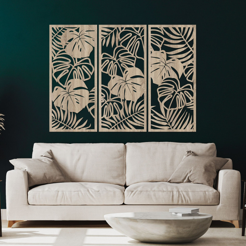 Frunze tropicale monstera și ferigă - LIBOGA