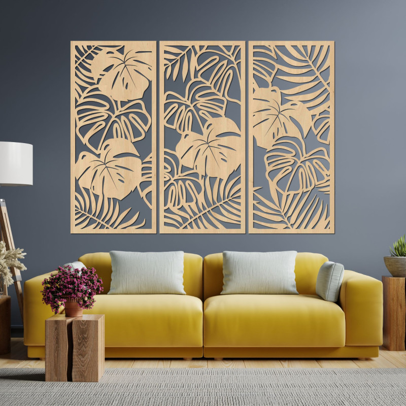 Frunze tropicale monstera și ferigă - LIBOGA