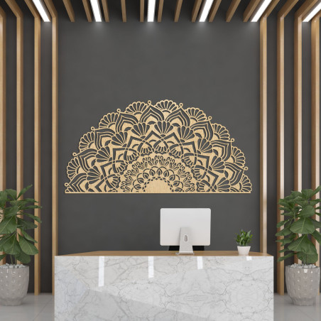 Jumătate de mandala din lemn pentru perete - LUMIS