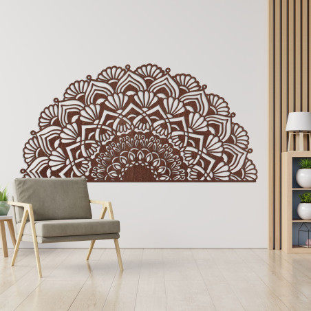 Jumătate de mandala din lemn pentru perete - LUMIS