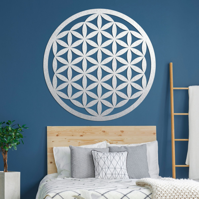 Decor de perete din lemn mandala floare de viață - VITAE