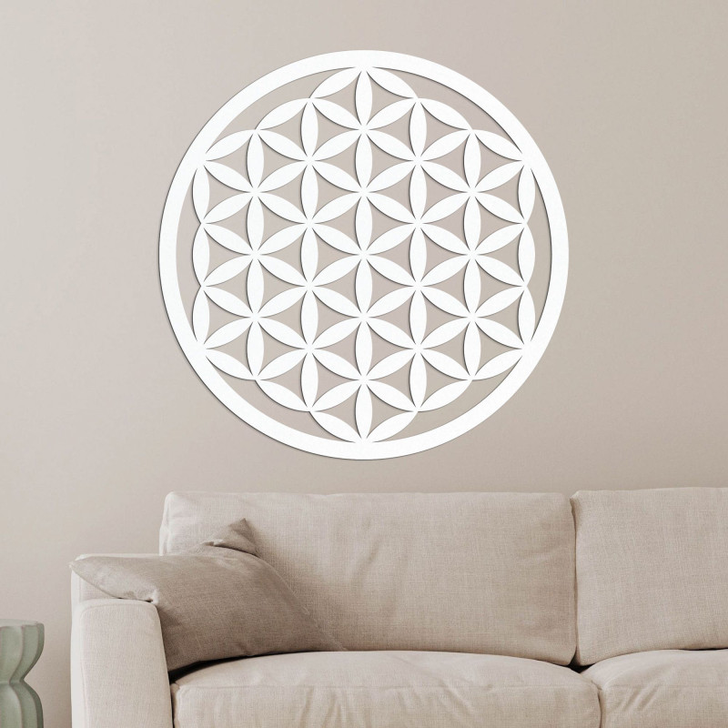 Decor de perete din lemn mandala floare de viață - VITAE
