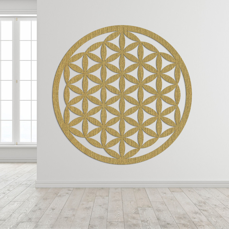 Decor de perete din lemn mandala floare de viață - VITAE