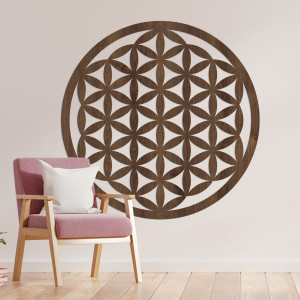 Mandala elegantă din lemn sculptat pentru perete - FLORUM