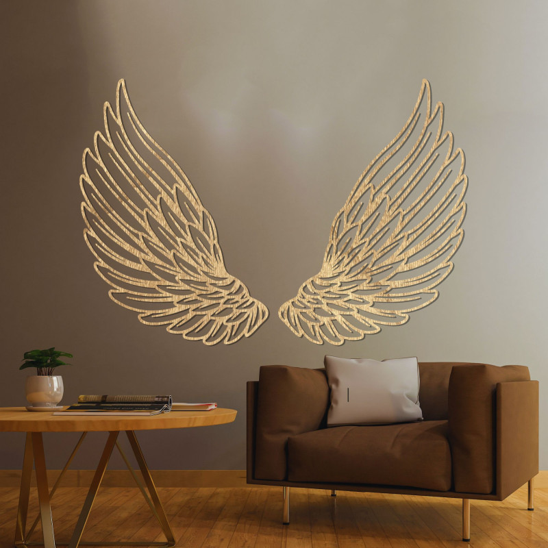 Decor de perete din lemn aripi de înger - ANGELIC