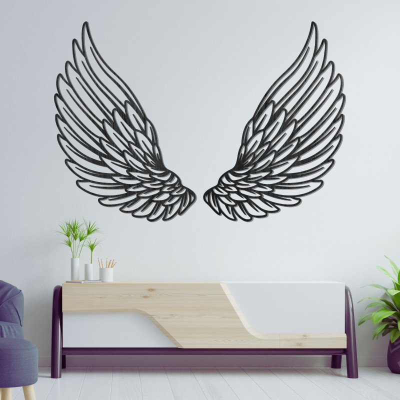 Decor de perete din lemn aripi de înger - ANGELIC
