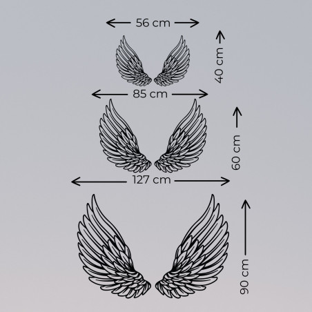 Decor de perete din lemn aripi de înger - ANGELIC