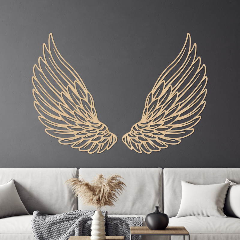 Decor de perete din lemn aripi de înger - DIVINUS