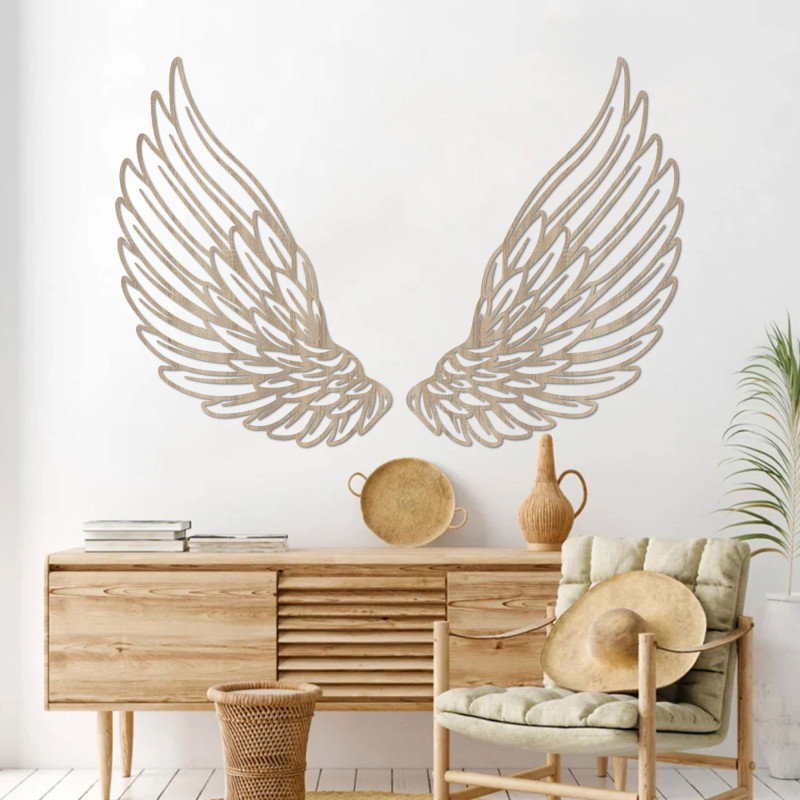 Decor de perete din lemn aripi de înger - DIVINUS