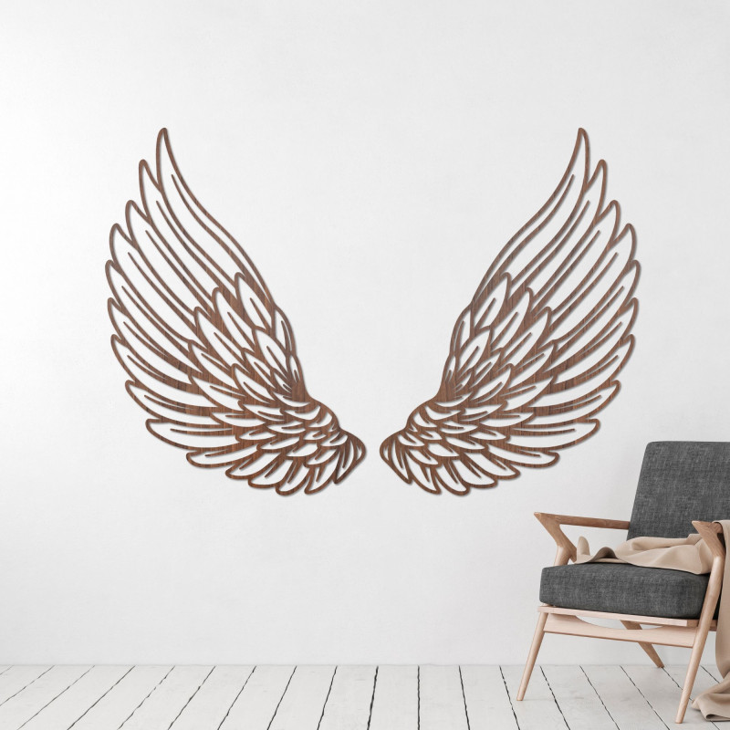 Decor de perete din lemn aripi de înger - DIVINUS