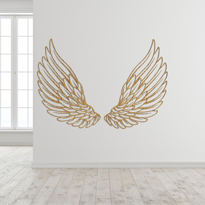 Decor de perete din lemn aripi de înger - DIVINUS