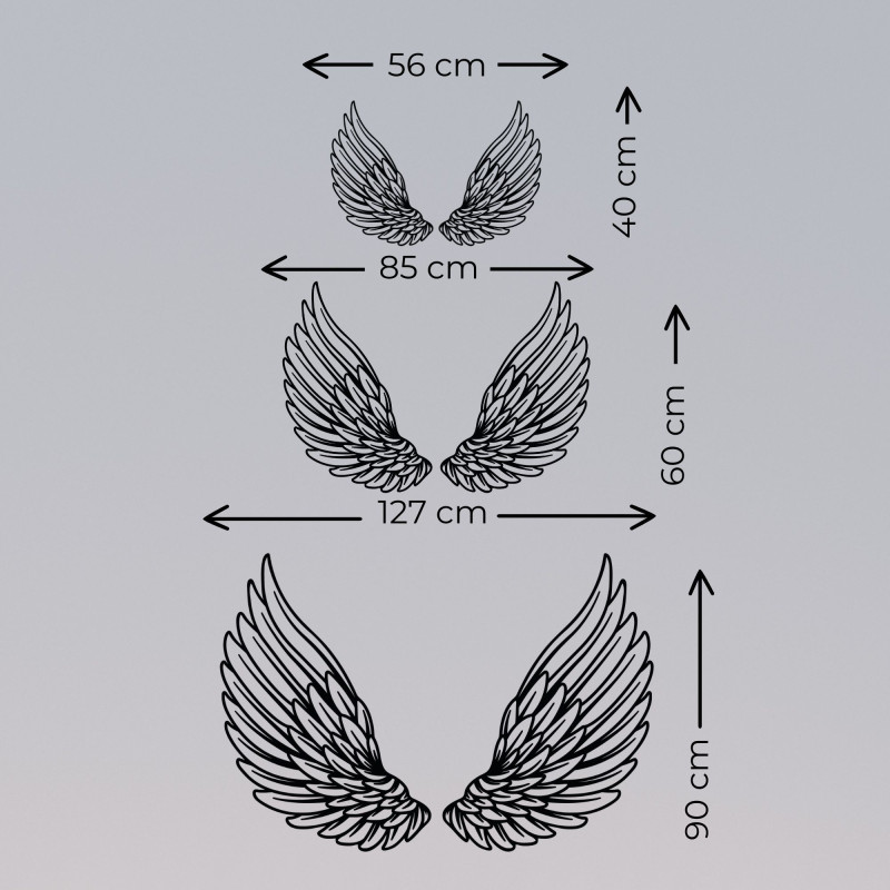 Decor de perete din lemn aripi de înger - DIVINUS