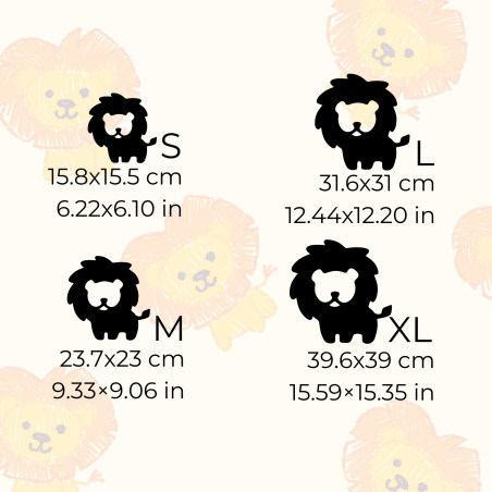 Decor din lemn elefant, leu, girafă - SAFARI