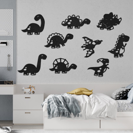 Tablou din lemn pentru camera copiilor dinozauri - TERESEK