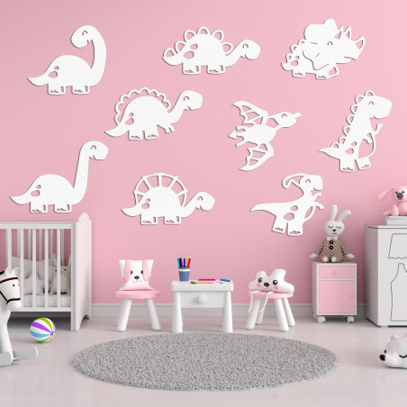 Tablou din lemn pentru camera copiilor dinozauri - TERESEK