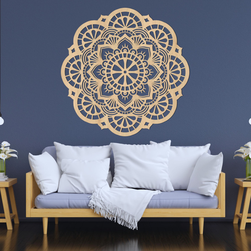 Perete decor din lemn mandala lumina vietii - LUMEN