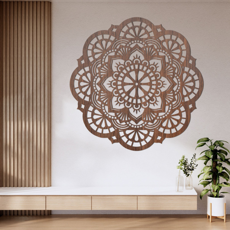 Perete decor din lemn mandala lumina vietii - LUMEN
