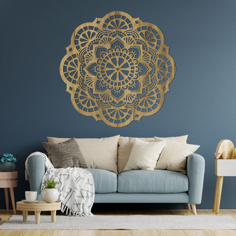 Perete decor din lemn mandala lumina vietii - LUMEN