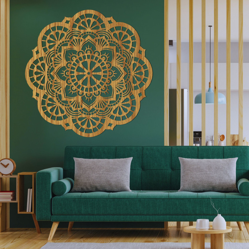 Perete decor din lemn mandala lumina vietii - LUMEN