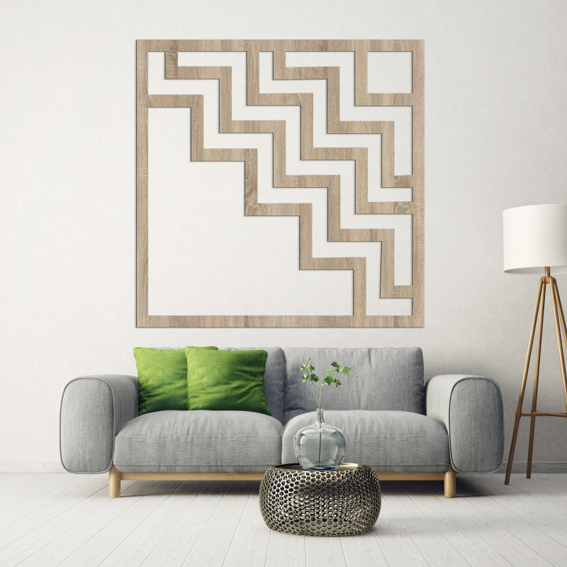 Decor de perete geometric pătrat - SUQARE