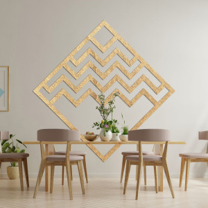 Decor geometric pătrat din lemn - FORNET 2