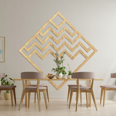 Decor geometric pătrat din lemn - FORNET