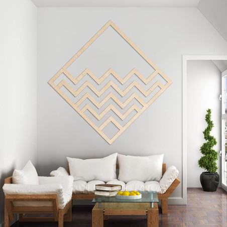 Decor geometric pătrat din lemn - FORNET