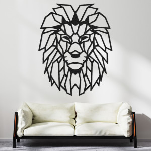 Decorațiuni de perete geometrice din lemn cu cap de leu - LEONART