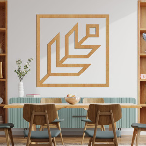 Decor de perete geometric pătrat - SKAUKA