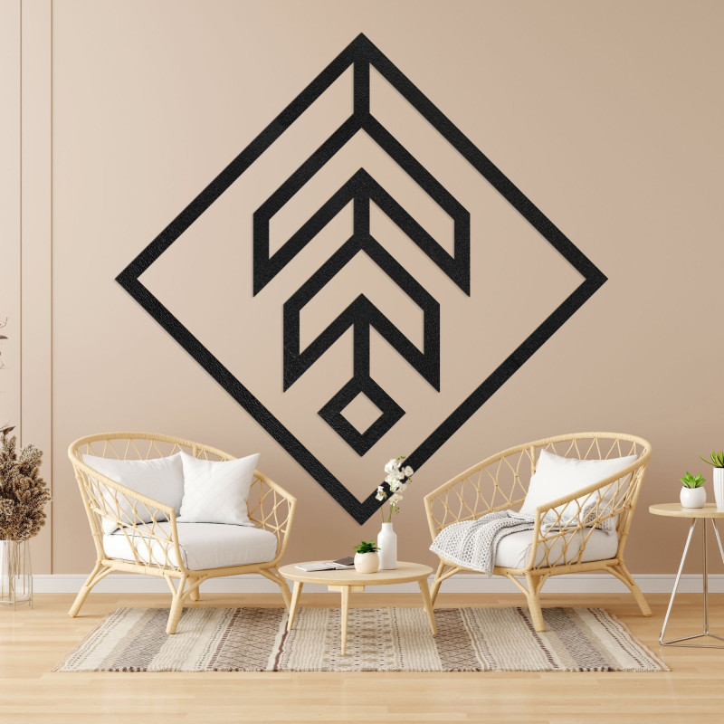 Decor de perete geometric pătrat - SKAUKA