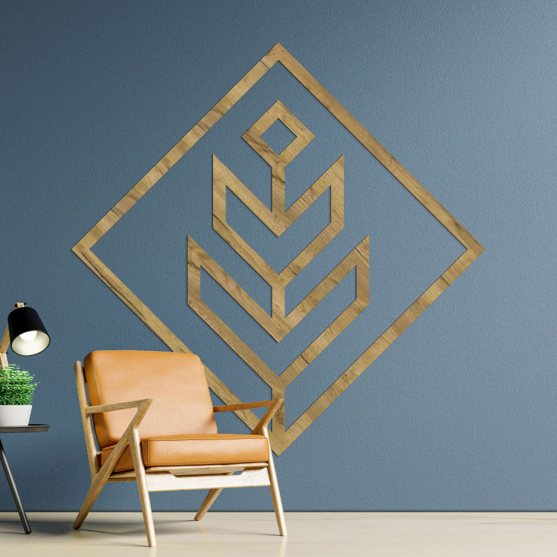 Decor de perete geometric pătrat - SKAUKA