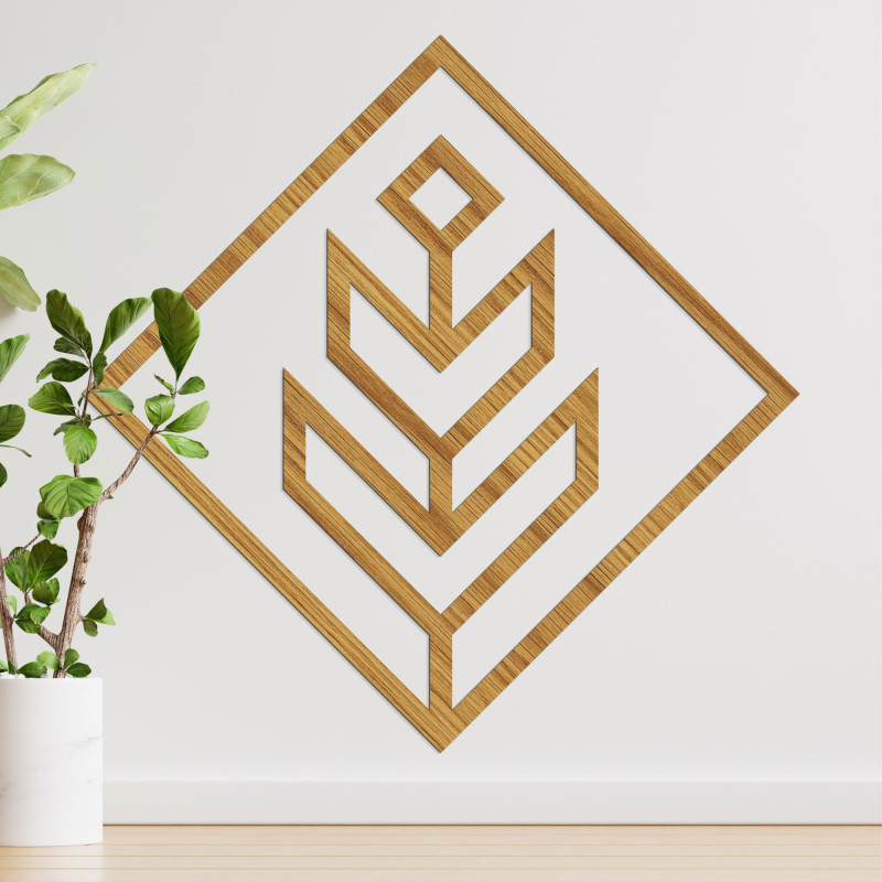 Decor de perete geometric pătrat - SKAUKA