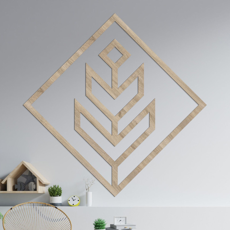 Decor de perete geometric pătrat - SKAUKA