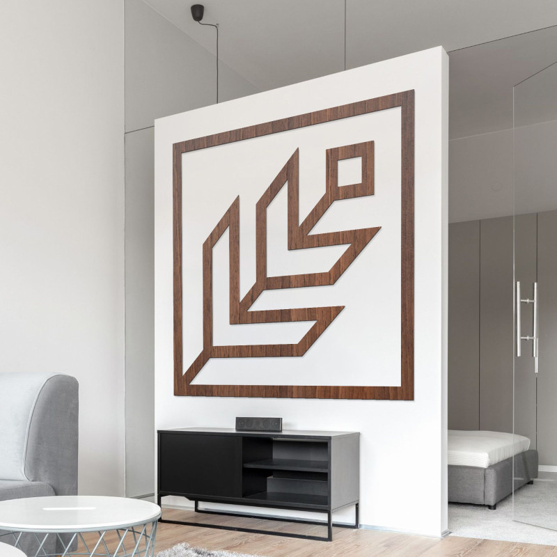Decor de perete geometric pătrat - SKAUKA