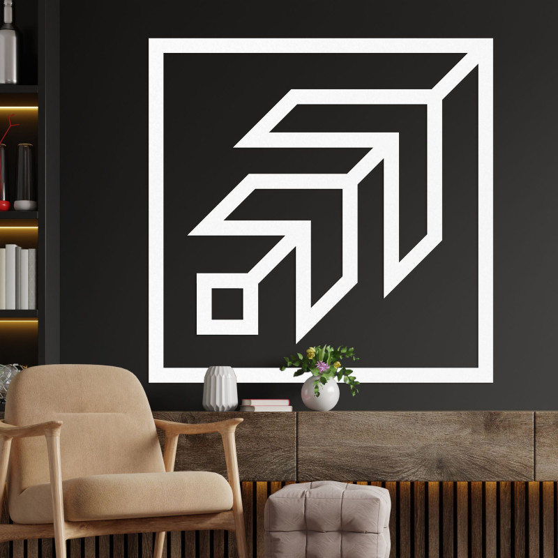 Decor de perete geometric pătrat - SKAUKA