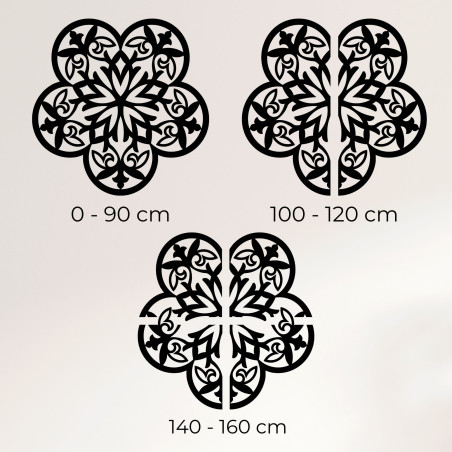 Decor de perete din lemn mandala floare tăcută - FLORIVA