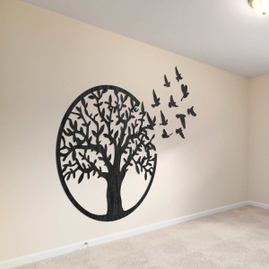 Imagine din lemn de copac de viață pasăre zburătoare 2