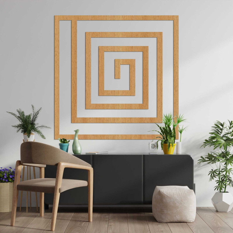 Decor geometric din lemn - WOORTLE