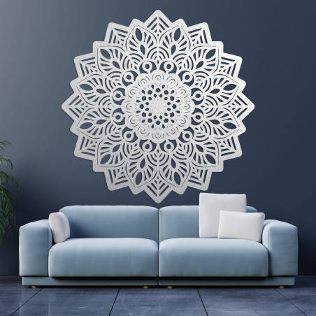 Decor de perete din lemn sculptat mandala soare - SOLIS