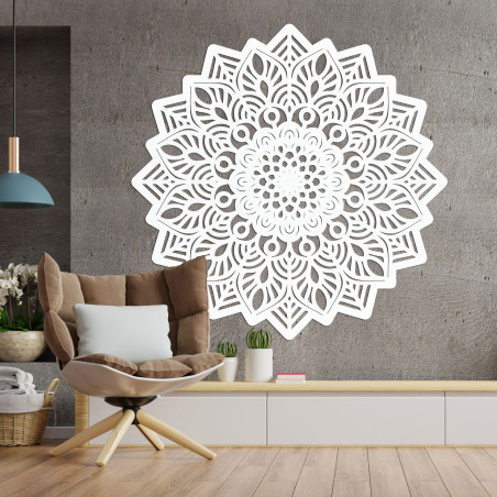 Decor de perete din lemn sculptat mandala soare - SOLIS